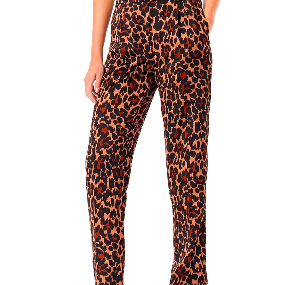 J Crew loose leg pants Leopard